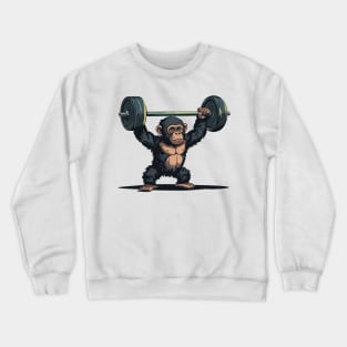 monkey at gym Crewneck Sweatshirt